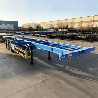 Carbon steel 12.5m  Skeleton semi trailer 40ft Container Chassis truck trailer for sale